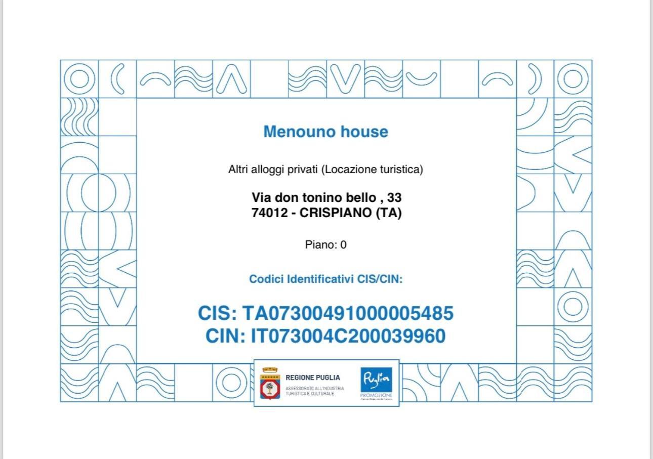 Menouno House Apartment Crispiano Exterior photo